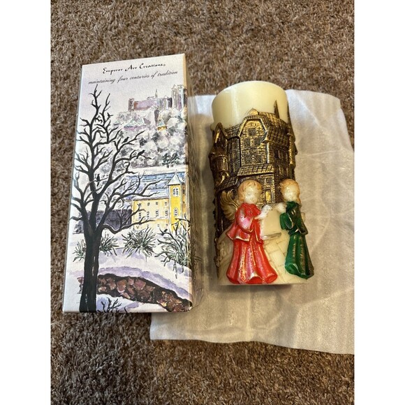 Vintage 1986 Emperor Art Creations Christmas Village Candle - Picture 1 of 2